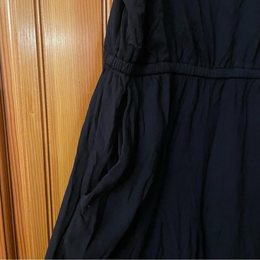 LOFT Jumpsuit Sleeveless Ruffle Neck Wide Leg Pockets Lightweight Women’s M - Picture 4 of 5